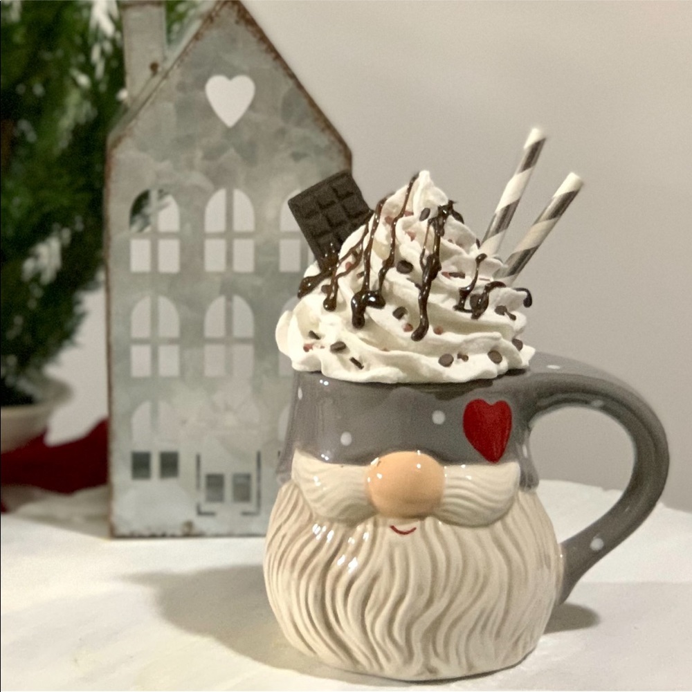 Handmade Mug Topper with Mug.
